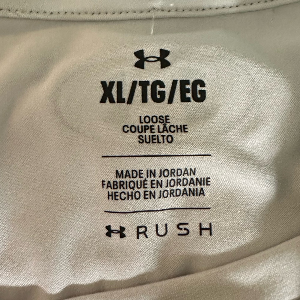 NWT Under Armour Rush Vanish Energy SS White T-Shirt 1383973 - Picture 8 of 9